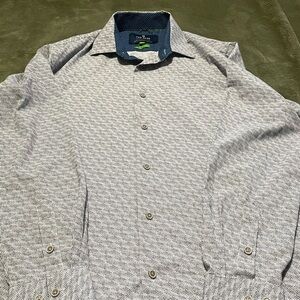 Tom Baine Performance Collection Slim Fit Shirt  Mens L 16-16.5